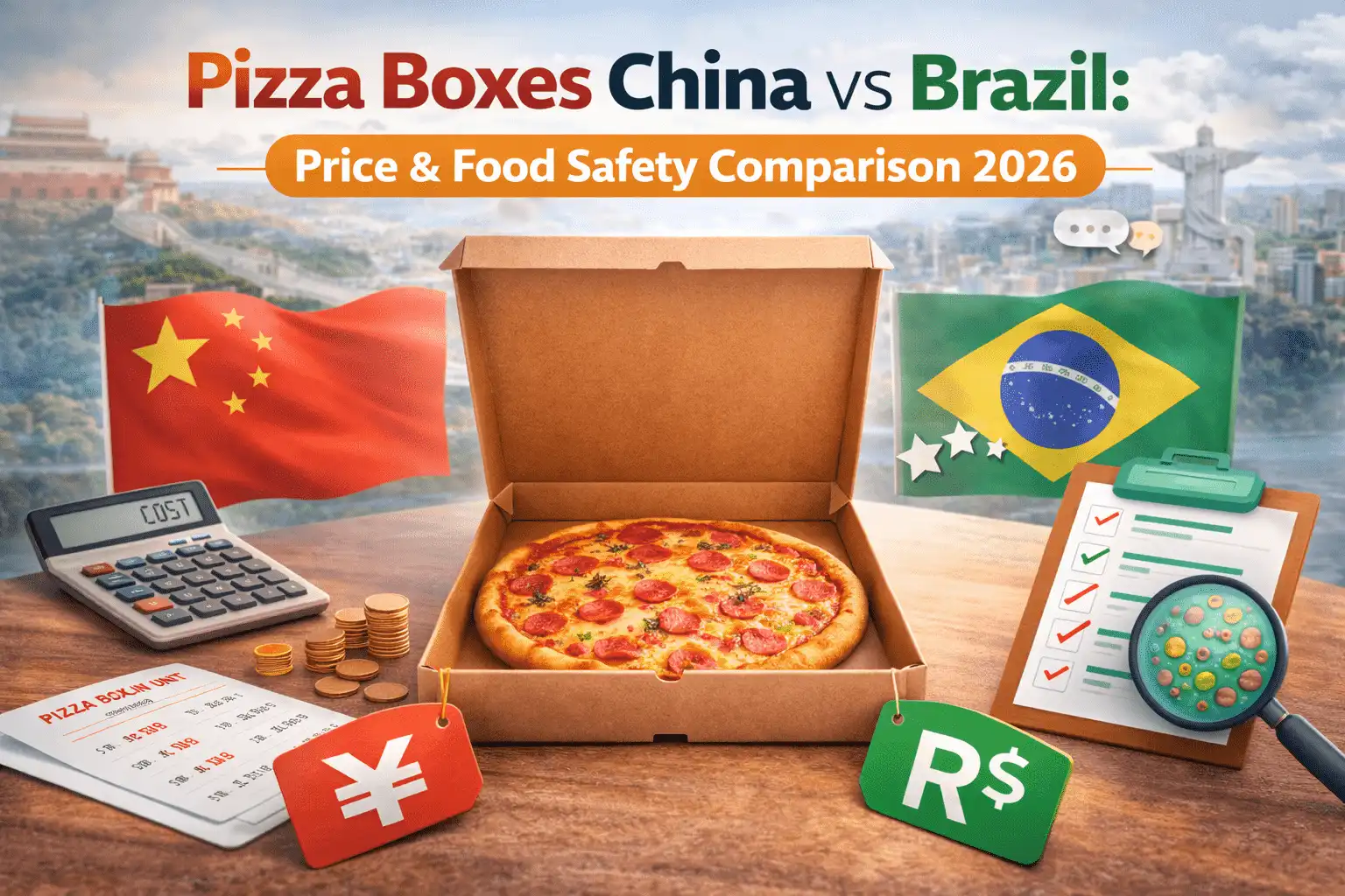 Pizza Boxes China vs Brazil: Price & Food Safety Comparison 2026